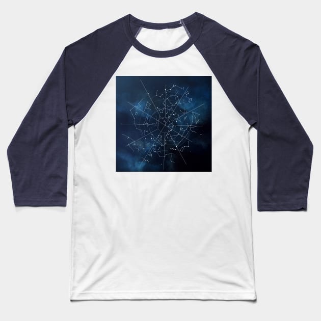 Celestial Map Baseball T-Shirt by rosescreation